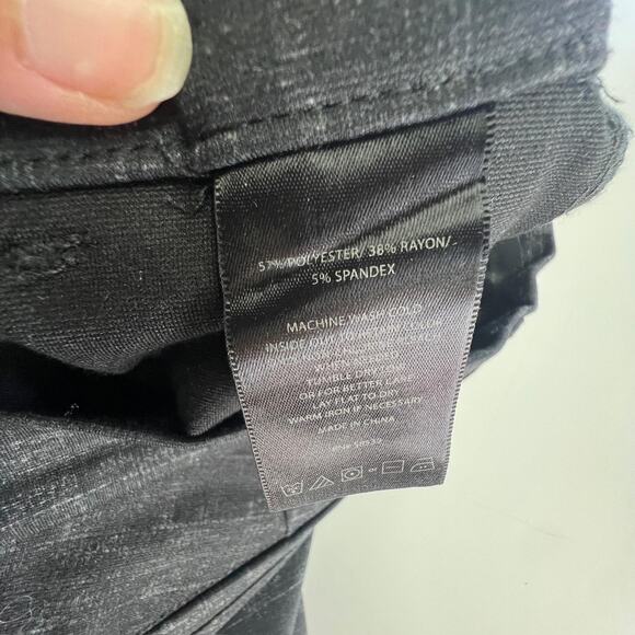 Kut From the Kloth Skinny Pants Womens 0 Petite Black Gray Pattern Stretch - Picture 4 of 8